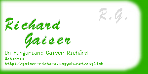 richard gaiser business card